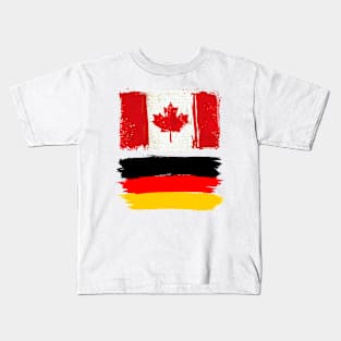 Canadian and Germany Flag Kids T-Shirt